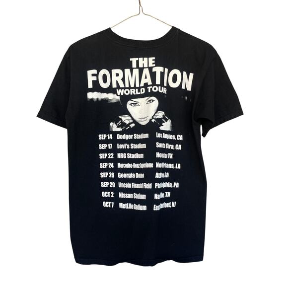 Beyoncé Shirt Mens Small Black The Formation World Tour Concert Dates Tee - Picture 2 of 10